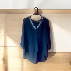 💥 H&M Black High-Low Blouse – Size 12